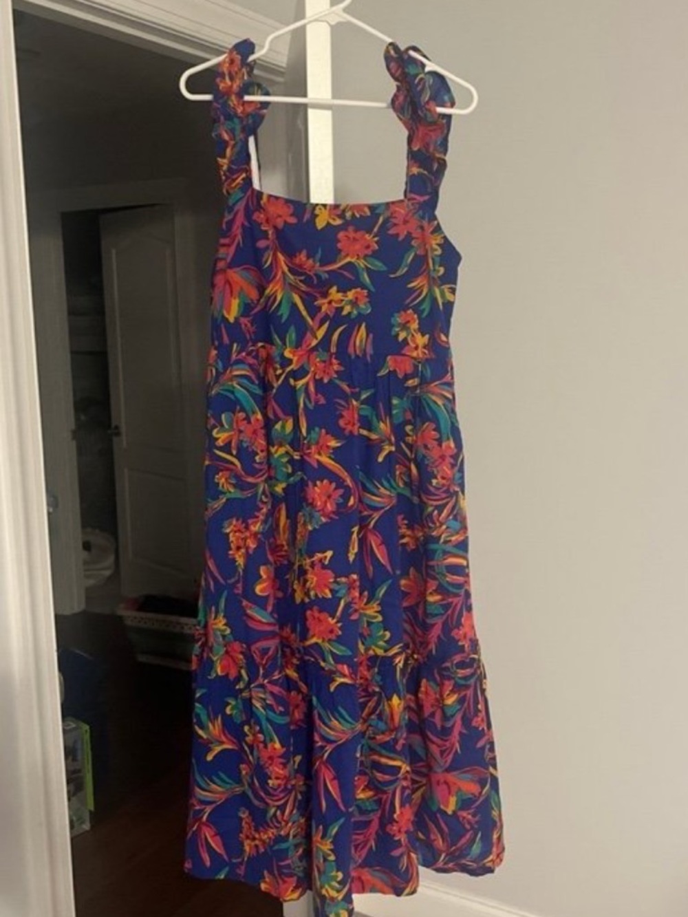 Jcrew floral topical maxi dress size 14 - Picture 2 of 2